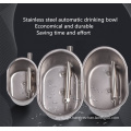 Stainless steel drinking bowl for pigs oval automatic drinking fountain piglet drinking trough